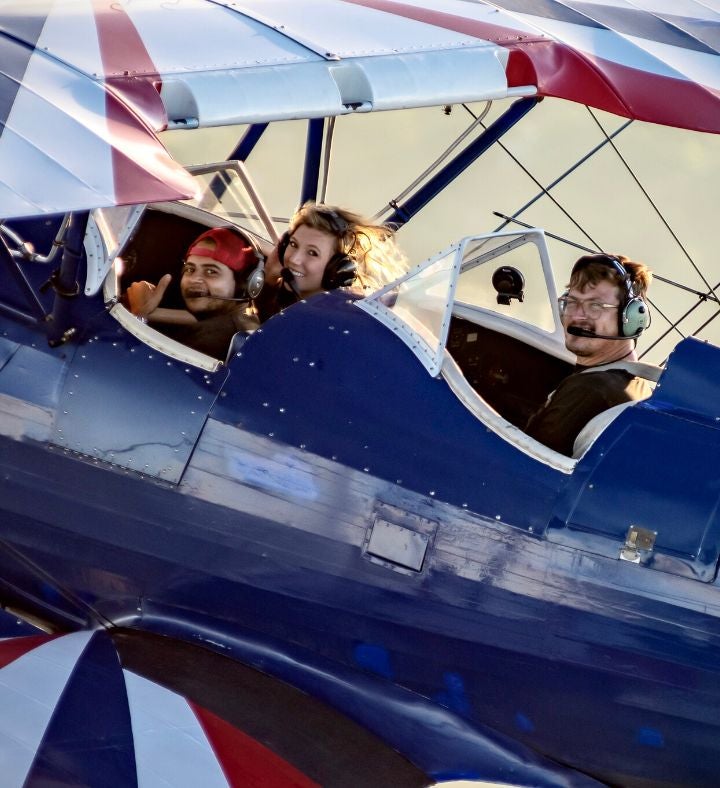 Biplane Rides Over Atlanta For Two  Passengers