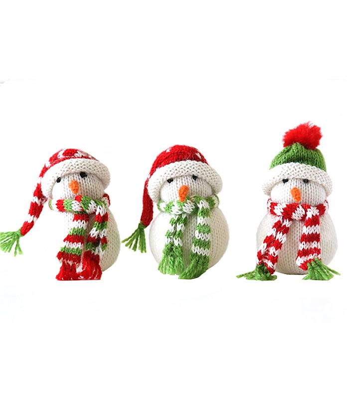 Snowmen Ornaments, Set Of 3