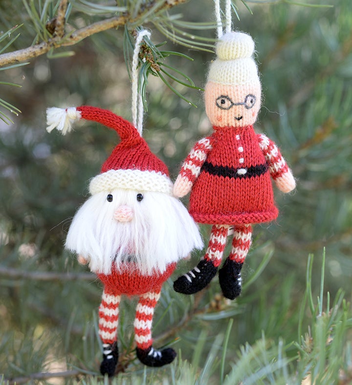Mr & Mrs Claus Ornaments, Set Of 2