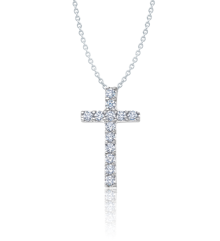 Pave Cross Necklace