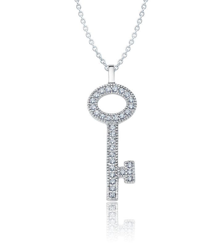 Pave Key Necklace