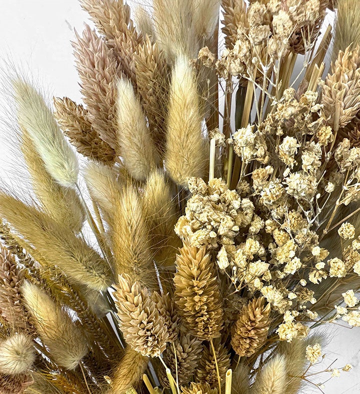 Golden Preserved Dried Wheat Grass Fall Harvest Wreath 21"
