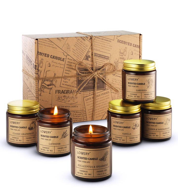 6 pc. Scented Candle Gift Set   Luxury Aromatherapy Home Soy Candles