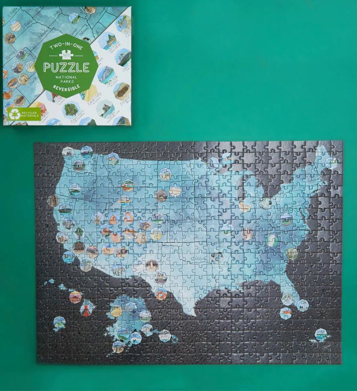 Reversible Two in one Us National Parks Puzzle  500 Pcs
