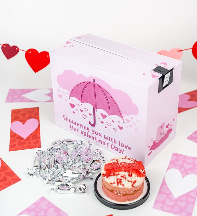 Valentine's Umbrella Love Shower Bundle w/Cake
