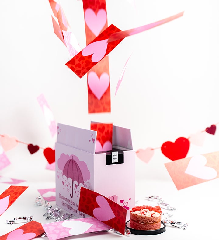 Valentine's Umbrella Love Shower Bundle w/Cake