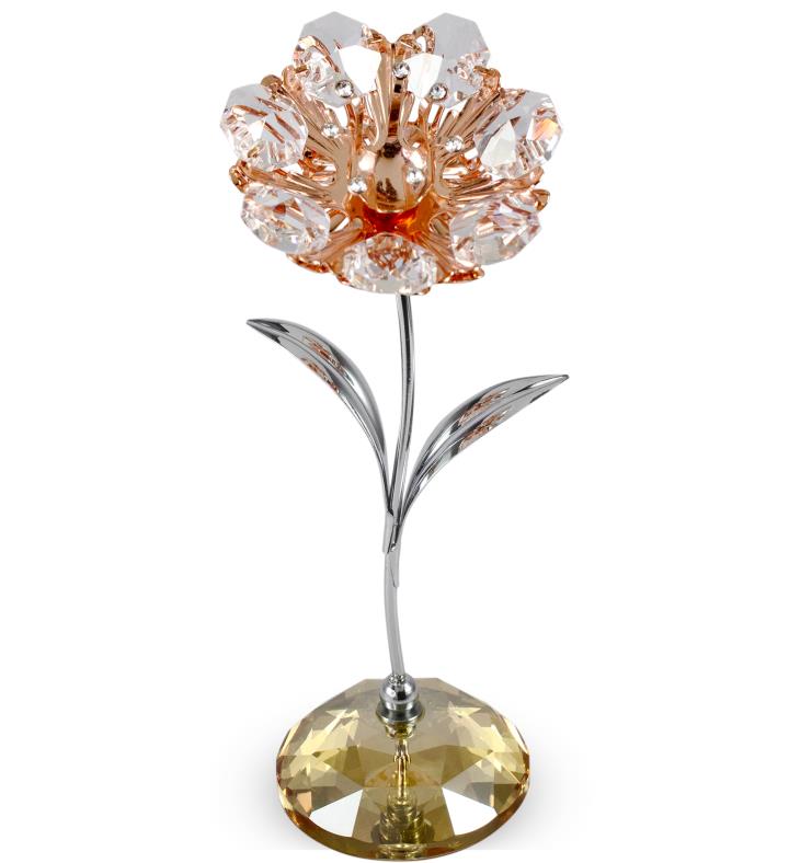 Chrome & Rose Plated Sunflower Figurine
