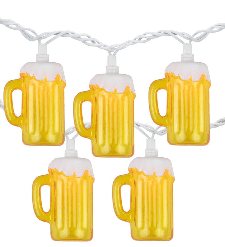 Beer Mug Outdoor Patio String Light Set