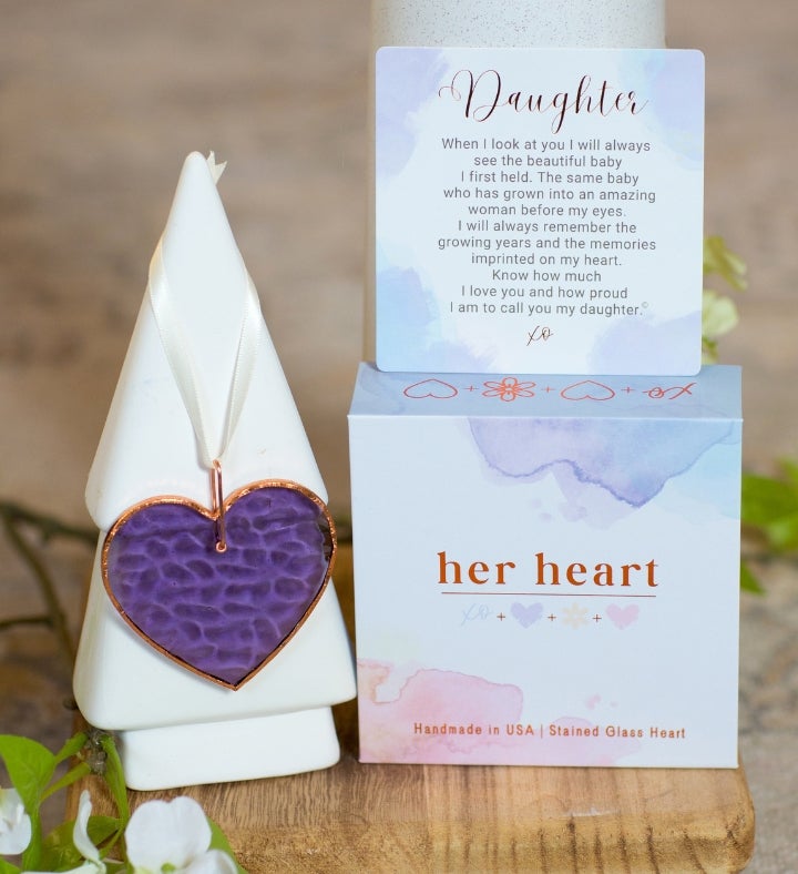  Sentimental Daughter Gift, Handmade Glass with Loving Message