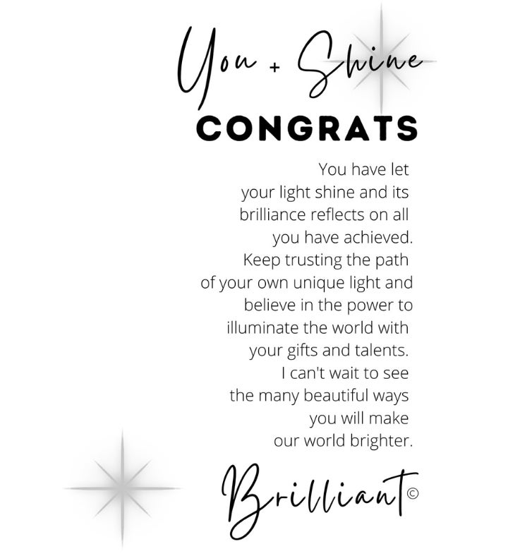 You + Shine: Congrats Handmade Stained Glass Star