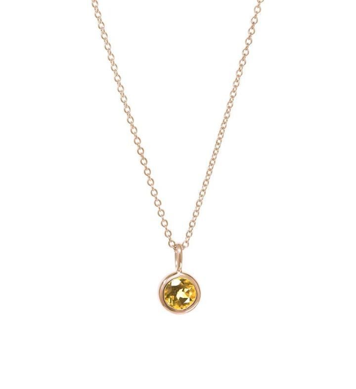 Gold Birthstone Necklace