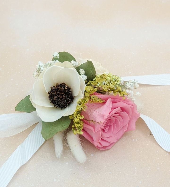 Lasting Preserved Pink Rose Corsage | Marketplace | 1800Flowers
