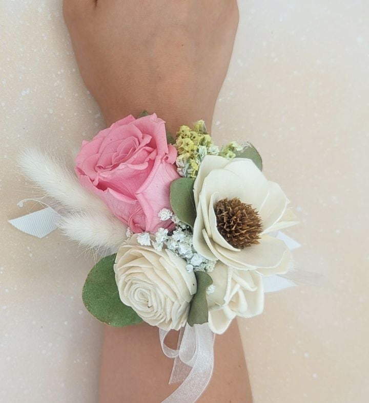 Lasting Preserved Pink Rose Corsage