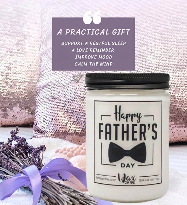 Fathers Day Vanilla Scented Candle Gift, 10oz Soy Wax