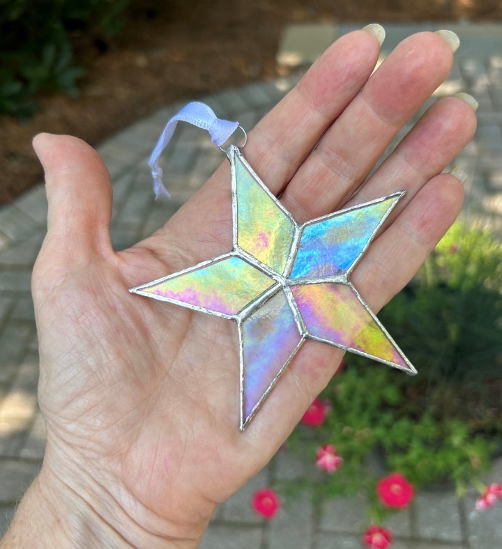 Gift For Dad: Handmade Stained glass Star