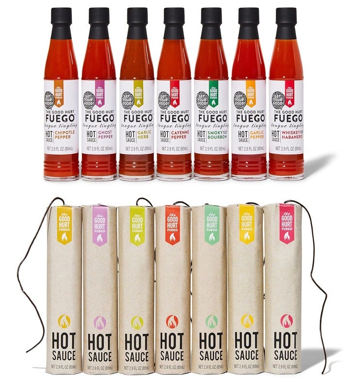 The Good Hurt Fuego: A Hot Sauce Gift Set For Hot Sauce Lover’s, Set Of 7