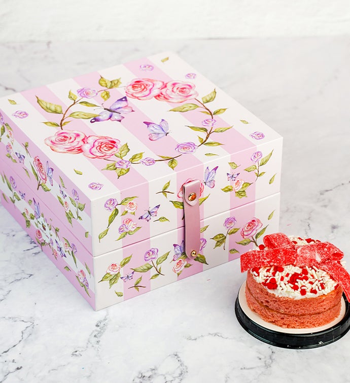 Love You Bloom Box with Cake