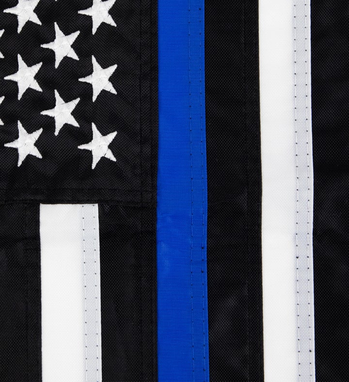 Law Enforcement Blue Embroidered Patriotic Outdoor Garden Flag 18" X 12.5"