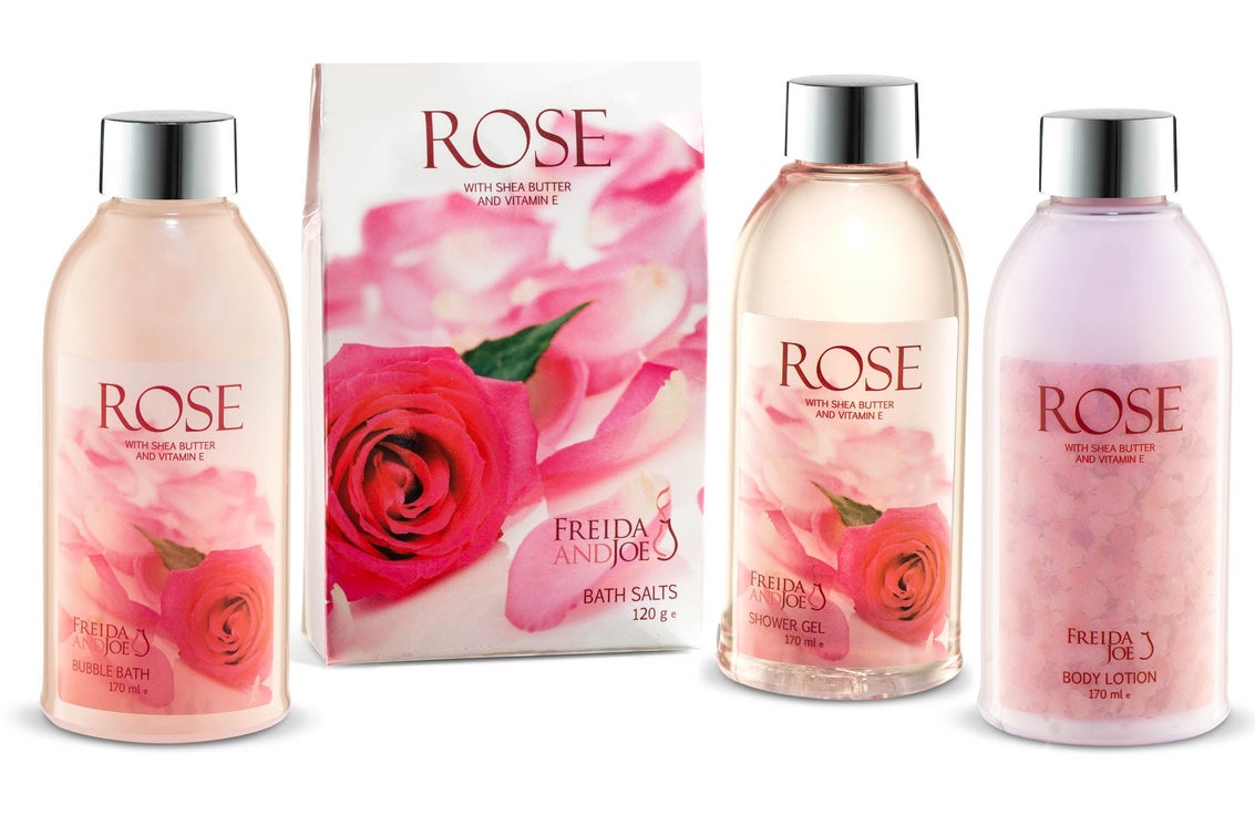 Pink Rose Bath and Body Home Spa Gift Set