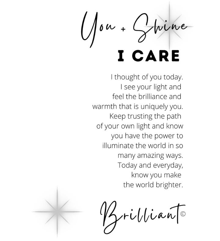 You + Shine: I Care Handmade Stained Glass Star