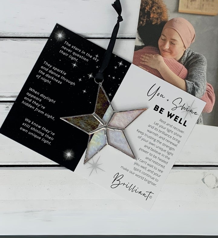 You + Shine: Be Well Handmade Stained Glass Star