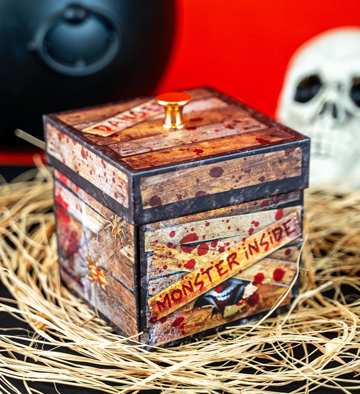 Monster Explosion Gift Box W/ Halloween Cake