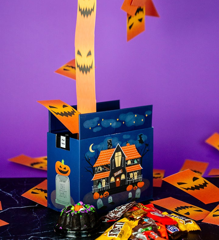 Haunted House Pumpkin Surprise W/ Halloween Cake