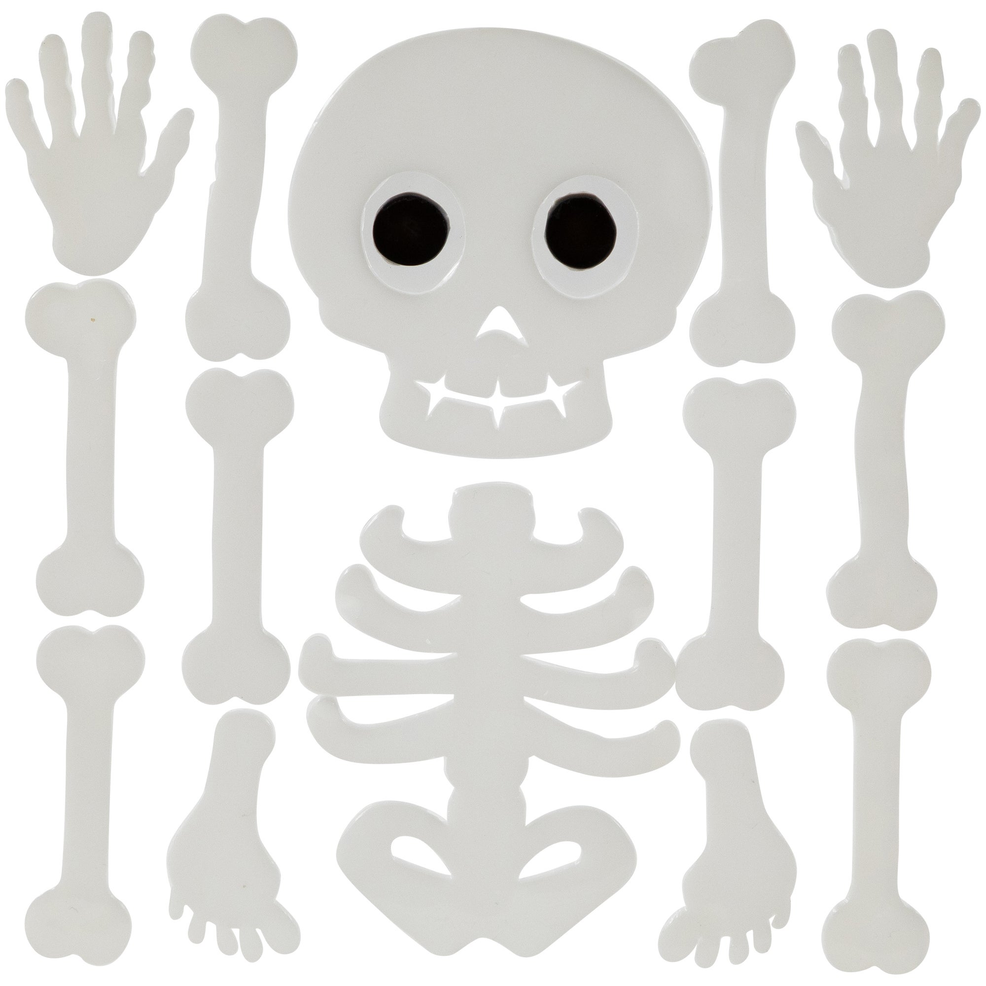Set Of 4 Double Sided Halloween Gel Window Clings