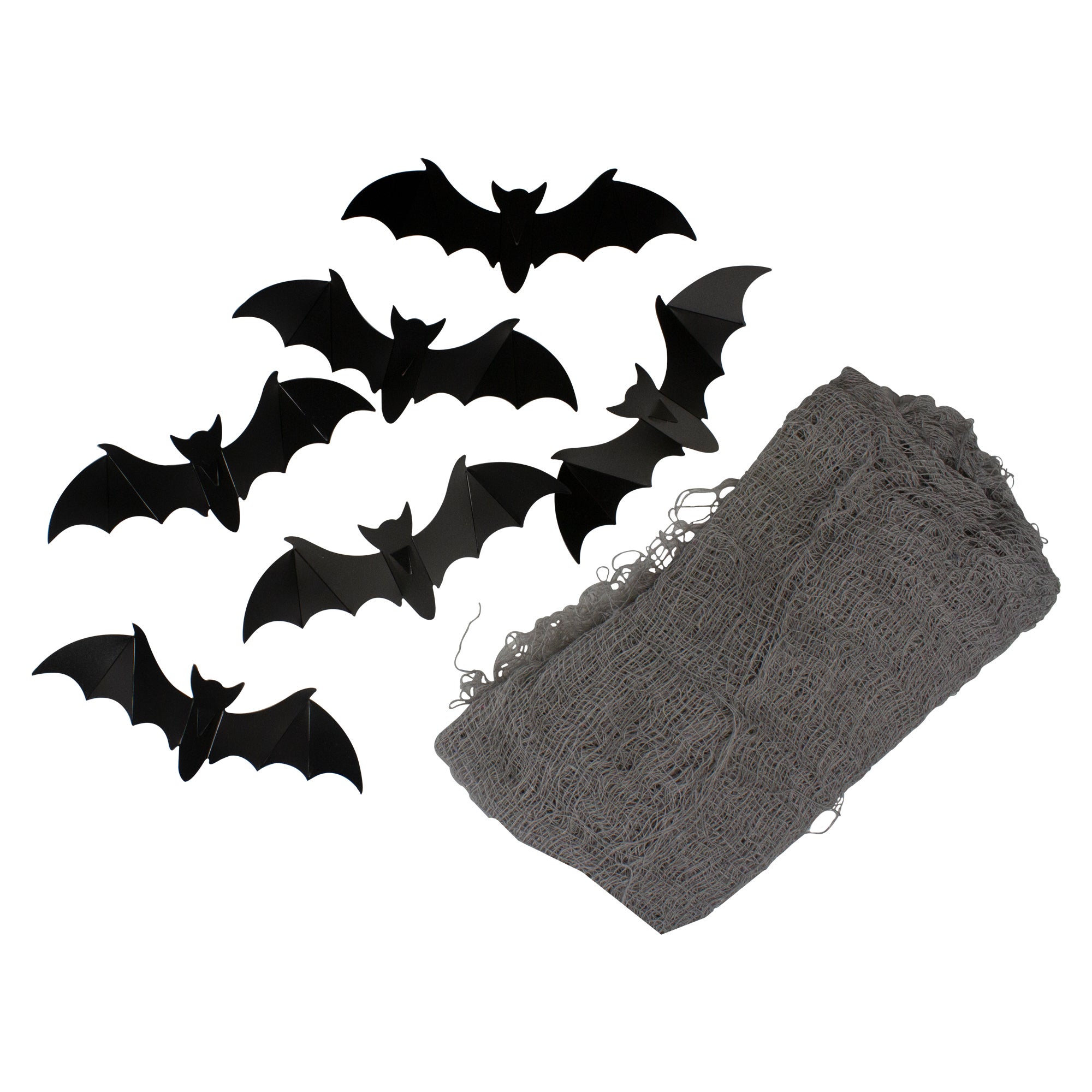 Gray Gauze And Bats Halloween Decoration Kit