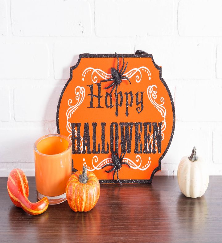 Set Of 2 Trick Or Treat And Happy Halloween Wooden Signs 12"