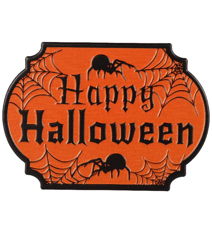 Cauldron Pot "happy Halloween" Metal Wall Sign   10"