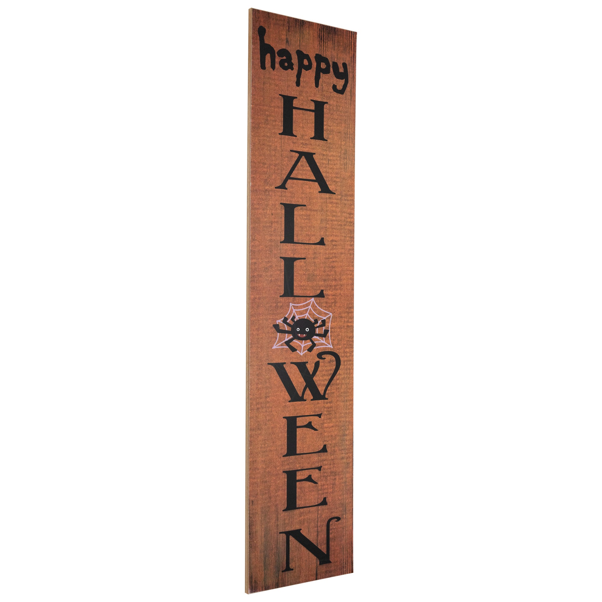 36" Orange "happy Halloween" With Spider Wooden Porch Board Sign Decoration