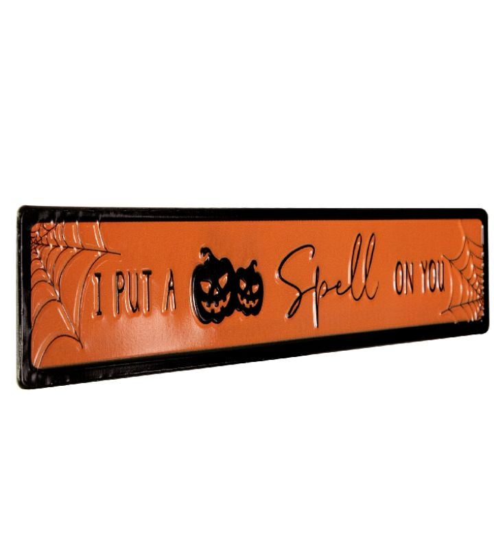 I Put A Spell On You Metal Halloween Wall Sign - 20"