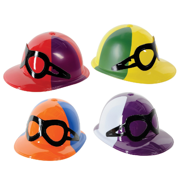 Club Pack Of 48 Vibrantly colored Jockey Party Helmets Costume