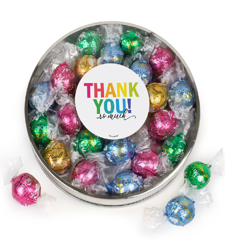 Thank You Gift Tin Filled With Lindor Truffles By Lindt