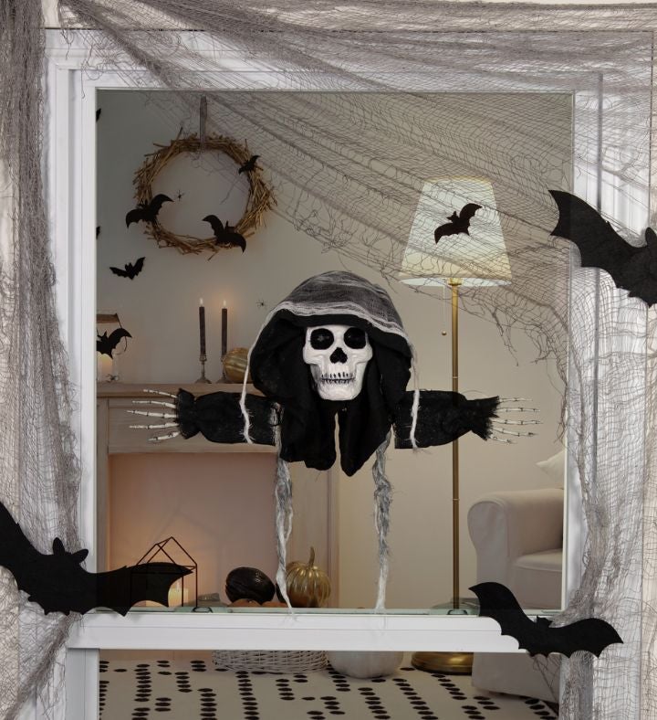 10" Spooky Skeleton 3 d Halloween Window Decoration