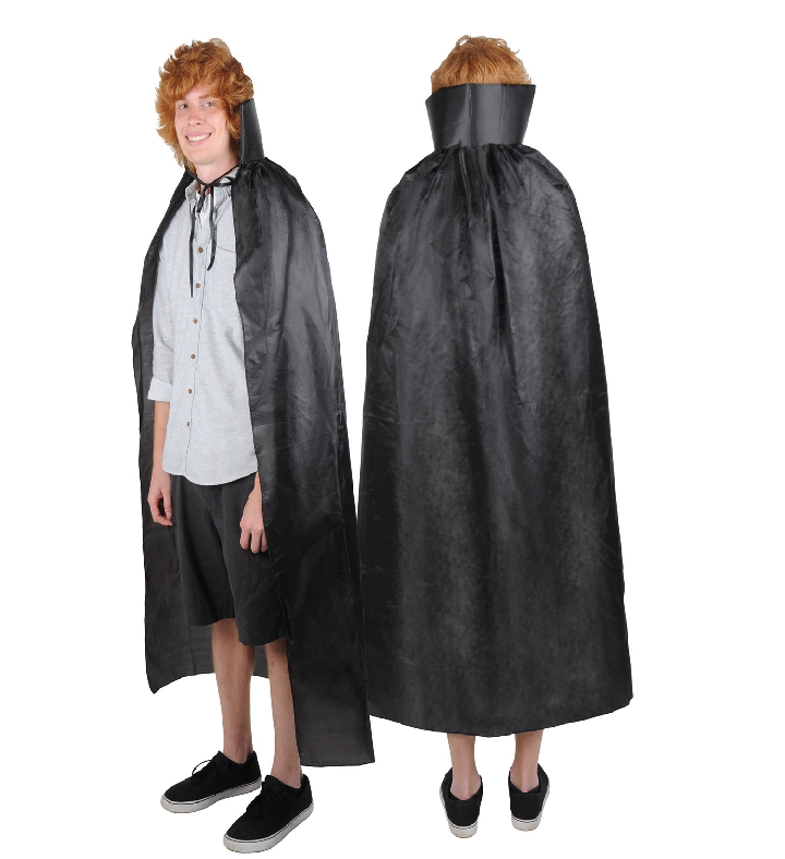 12 Pack Black Magician's Cape Adult Men's Halloween Costume