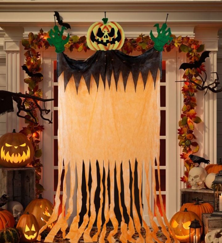 11' Scary Jack-o-lantern Halloween Hanging Decoration