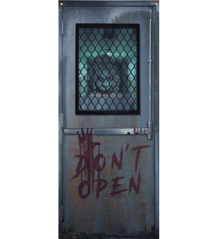 Don't Open Hospital Entryway Halloween Scary Door Decoration - 6'