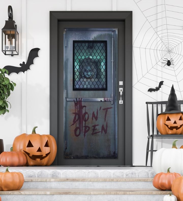 Don't Open Hospital Entryway Halloween Scary Door Decoration   6'