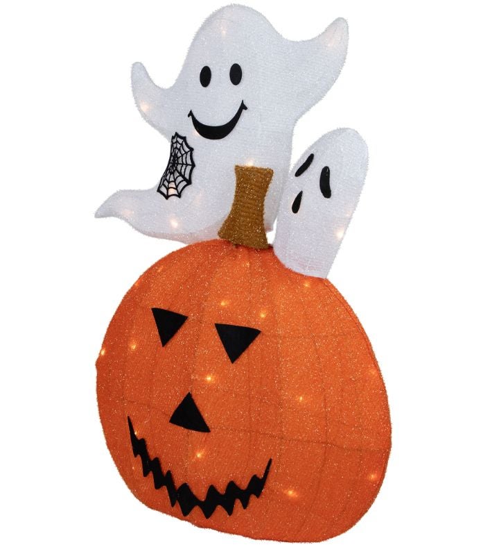 27.5" Led Battery Operated Jack-o-lantern & Ghosts Halloween Decoration