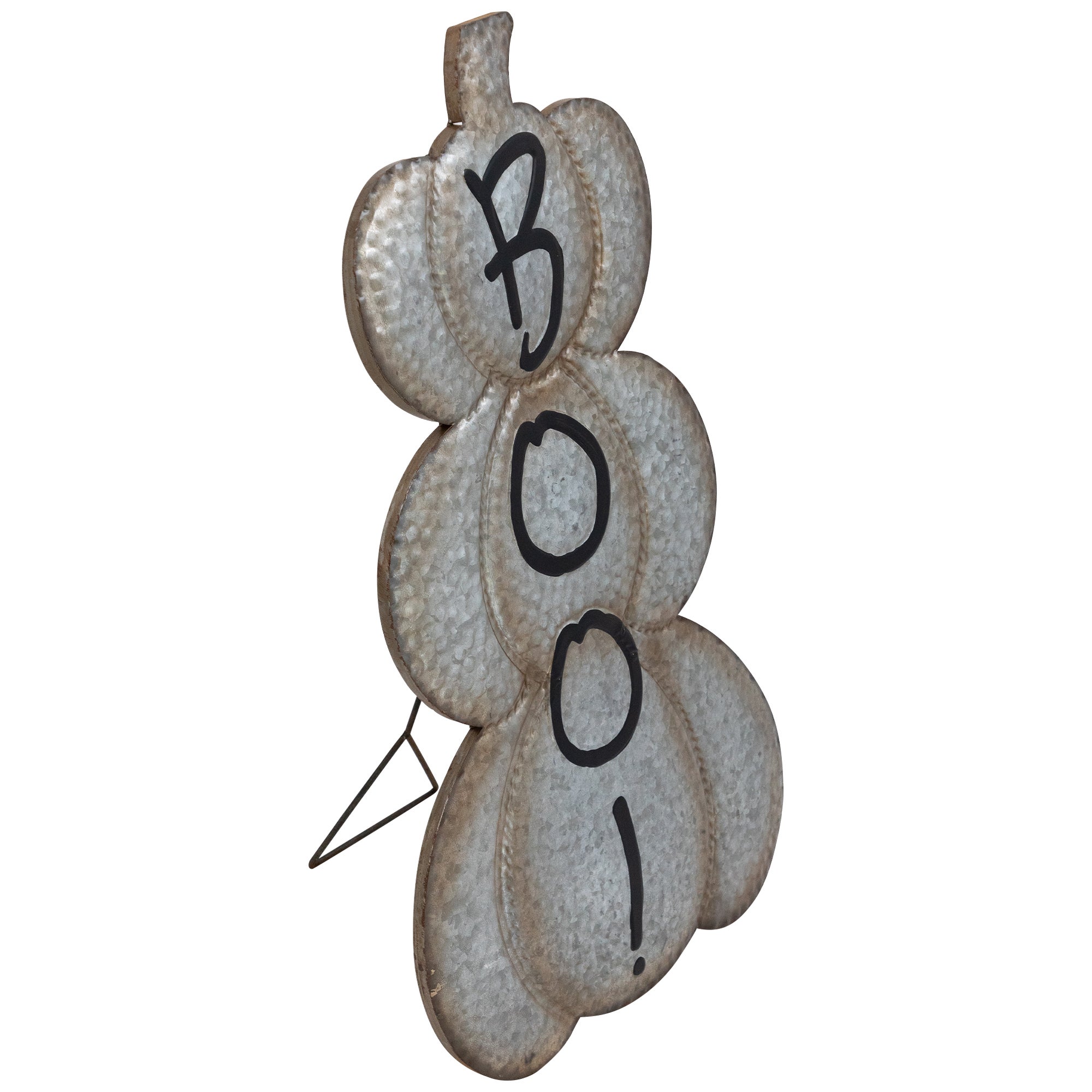 Boo! Metal Pumpkin Halloween Decoration - 28"