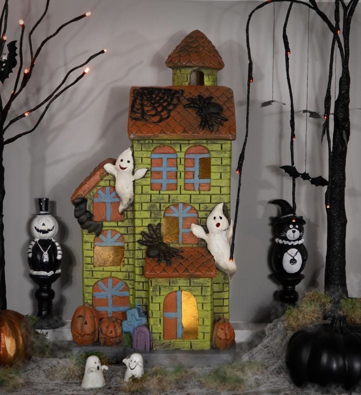 Led Lighted Ghostly Haunted House Halloween Decoration - 20"