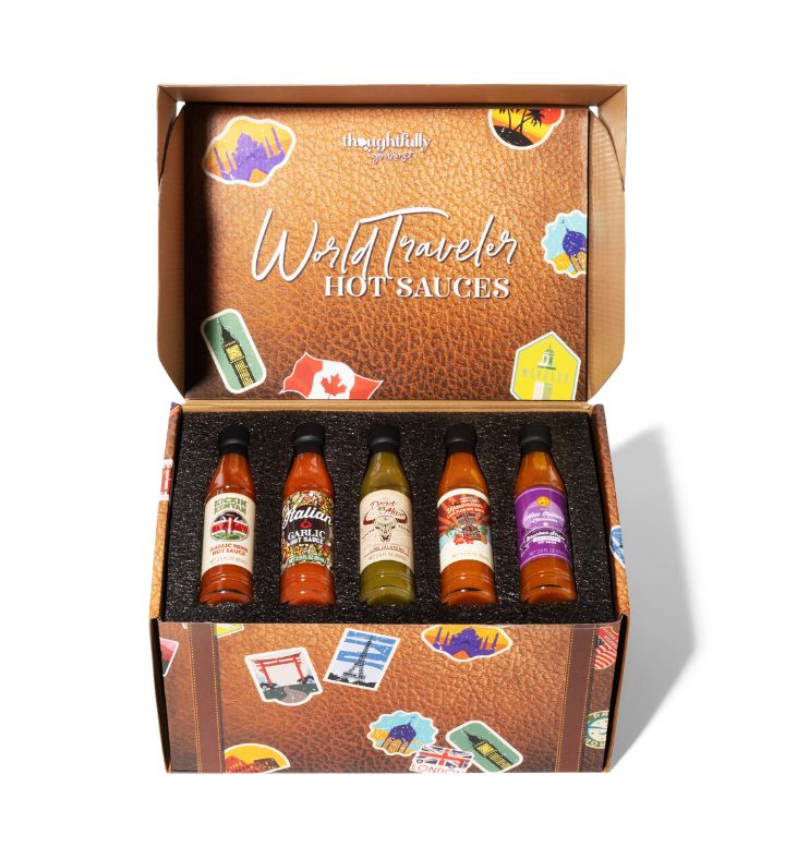 World Traveler Suitcase Hot Sauce Gift Set of 15