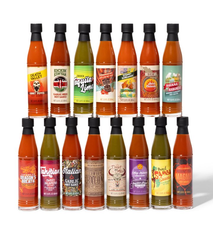 World Traveler Suitcase Hot Sauce Gift Set of 15