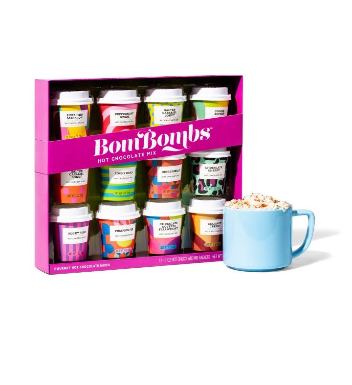 Bom Bombs Mini Hot Chocolate Mix Gift Set of 12