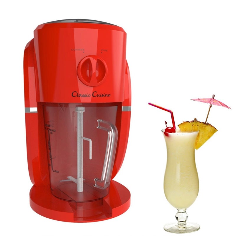 Ice Crusher Frozen Drink Maker And Slushy Mixer Red