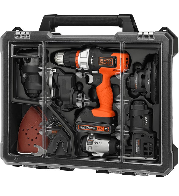 Matrix 20v Max Power Tool Kit W/ 6 Attachments And Storage Case