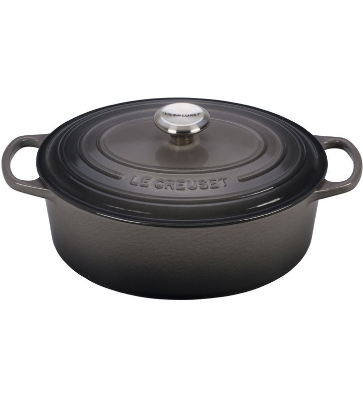 5qt Signature Cast Iron Oval Dutch Oven Oyster