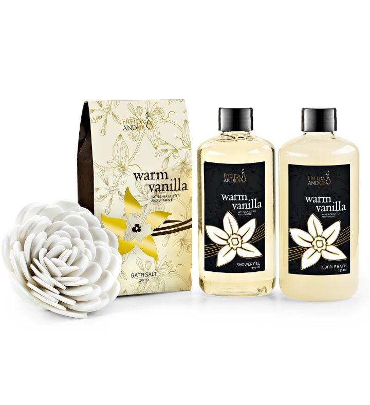 Warm Vanilla Bath And Body Set Reusable Basket | Marketplace